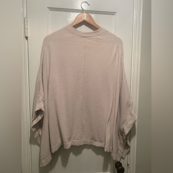 Barefoot Dreams Cozy Chic Cardigan OS Pale Grey Open Front Lounge Wrap - Picture 3 of 13